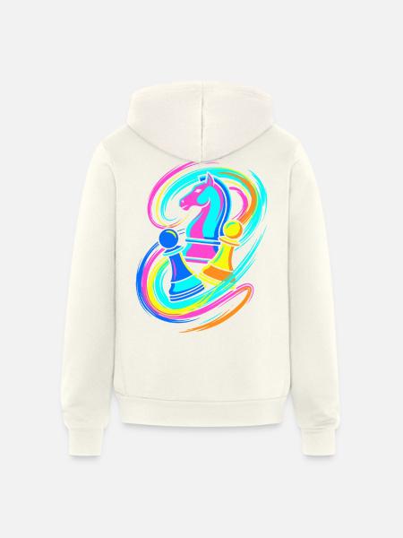 Chess Pieces - Unisex Full Zip Hoodie - vintage white