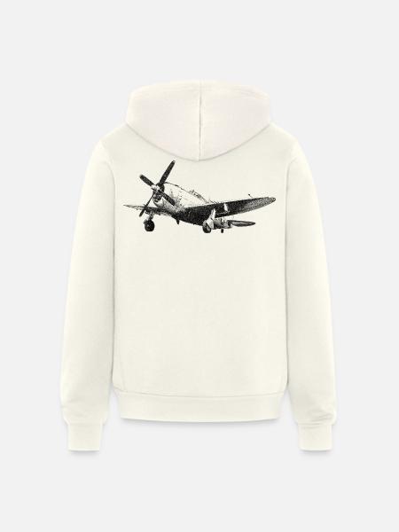 P-47 Thunderbolt - Unisex Full Zip Hoodie - vintage white