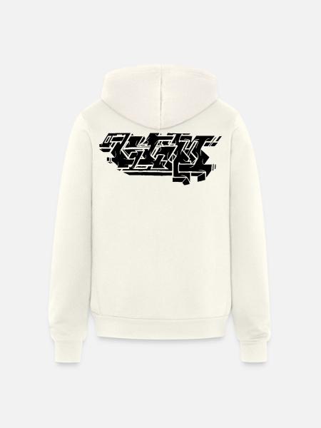 Graffiti Piece - Black - Unisex Full Zip Hoodie - vintage white