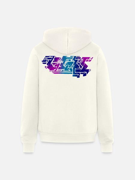 Graffiti Piece - Dark - Unisex Full Zip Hoodie - vintage white
