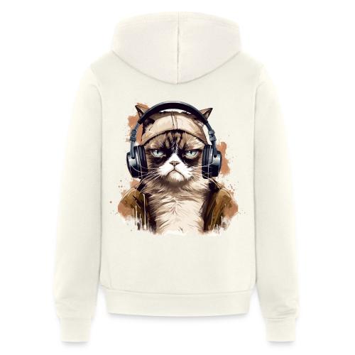 Funny Cat - grumpy face - Unisex Full Zip Hoodie