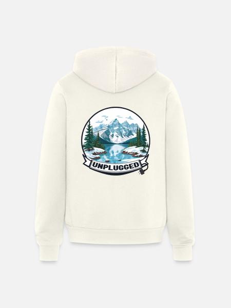 Camping Without Tech! - Unisex Full Zip Hoodie - vintage white