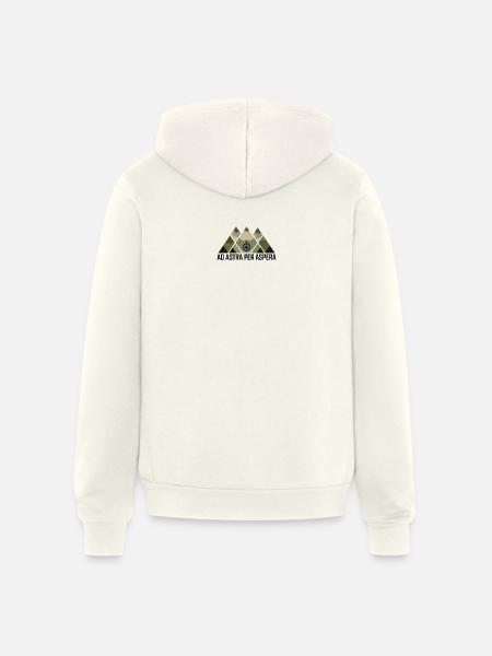 Astral Peaks Compass - Unisex Full Zip Hoodie - vintage white