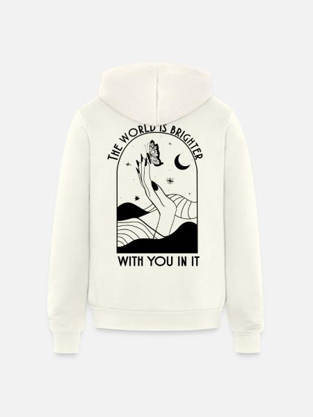 Moonlit Silhouette - Unisex Full Zip Hoodie - vintage white
