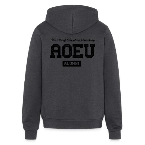 AOEU Collegiate Lockup (Black) - Unisex Full Zip Hoodie