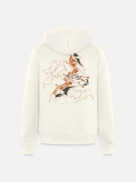 Polygon Bats - Unisex Full Zip Hoodie - vintage white