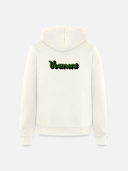 Green Vermont - Unisex Full Zip Hoodie - vintage white