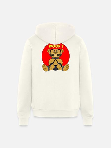 Woof - Unisex Full Zip Hoodie - vintage white