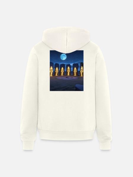 Pleiadians - Unisex Full Zip Hoodie - vintage white