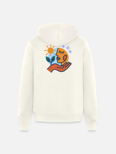 Serenity - Unisex Full Zip Hoodie - vintage white