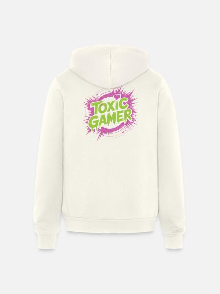 Toxic Gamer - Unisex Full Zip Hoodie - vintage white