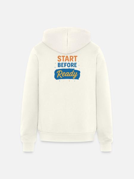 Start Before Ready - Unisex Full Zip Hoodie - vintage white