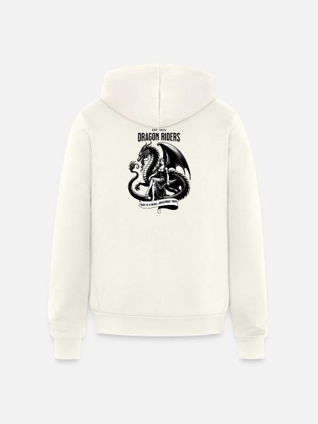 Dragon Riders Banner - Unisex Full Zip Hoodie - vintage white