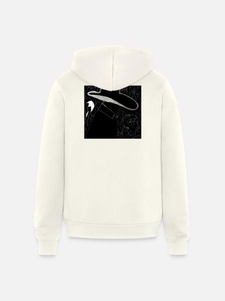 Slim Noir - Unisex Full Zip Hoodie - vintage white