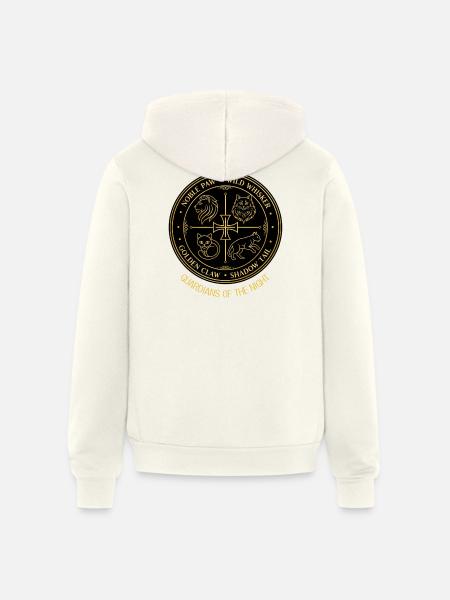 Guardians of the Night Crest - Unisex Full Zip Hoodie - vintage white