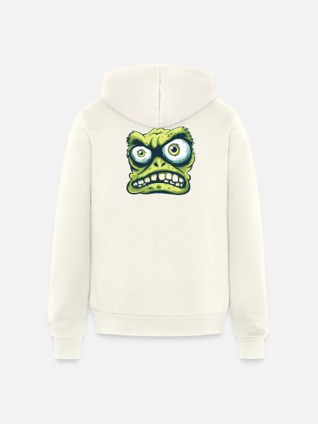 Gremlin Grin Tee - Unisex Full Zip Hoodie - vintage white