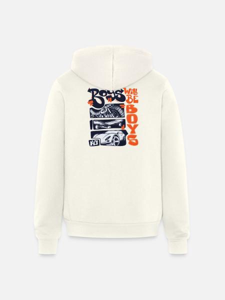 Roys Wheels & Sneakers - Unisex Full Zip Hoodie - vintage white