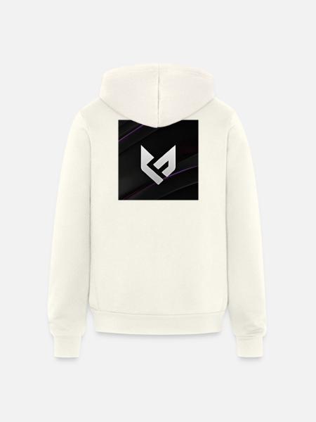 Geometric Monogram Glyph - Unisex Full Zip Hoodie - vintage white