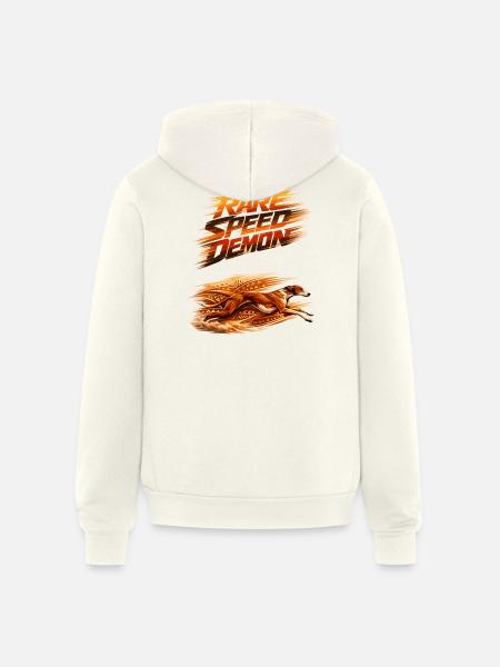 Rare Speed Demon Runner - Unisex Full Zip Hoodie - vintage white
