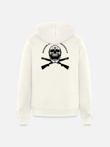 HONOR LOYALTY RESPECT - Unisex Full Zip Hoodie - vintage white