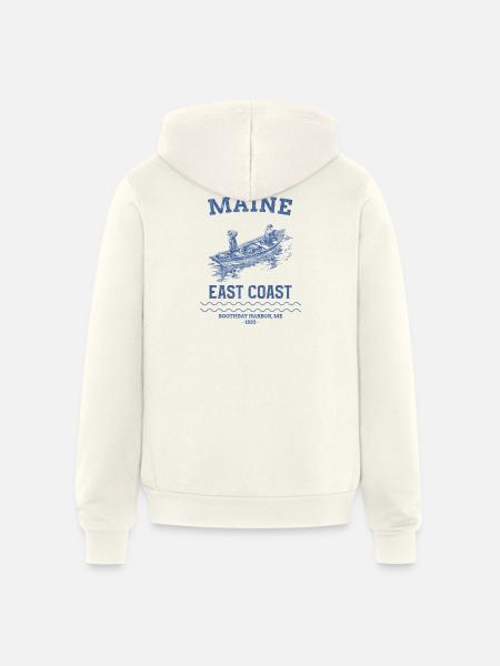 east_coast_boothbay - Unisex Full Zip Hoodie - vintage white