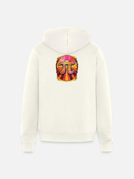 Pi Radiant Sunburst - Unisex Full Zip Hoodie - vintage white
