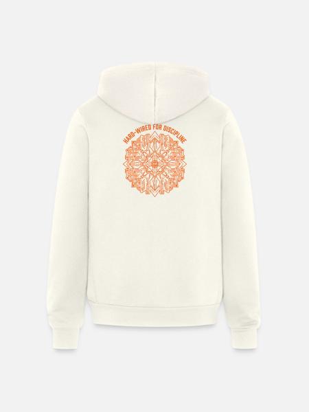 Engineer Discipline Tech Emblem - Unisex Full Zip Hoodie - vintage white