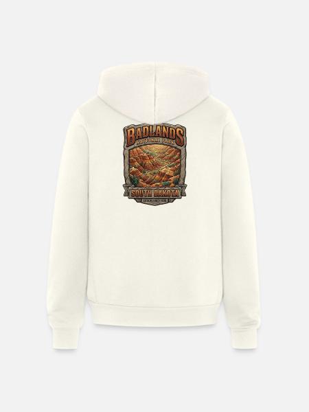 Badlands National Park Tee - Unisex Full Zip Hoodie - vintage white