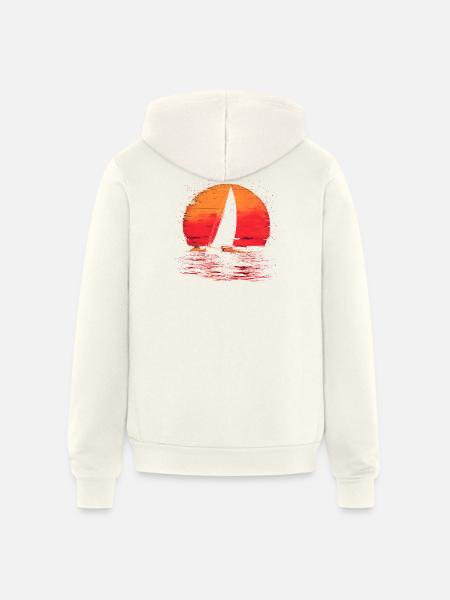 Sailing Steamwave - Unisex Full Zip Hoodie - vintage white