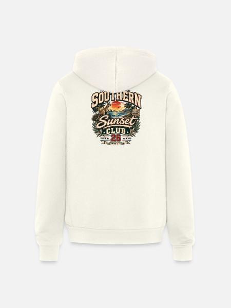 Southern Sunset Club 26 - Unisex Full Zip Hoodie - vintage white
