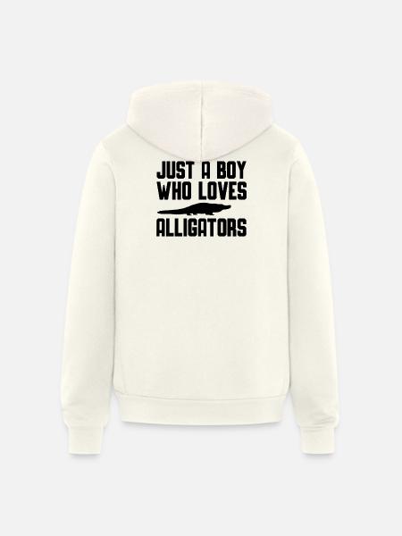 Alligator Reptil - Unisex Full Zip Hoodie - vintage white