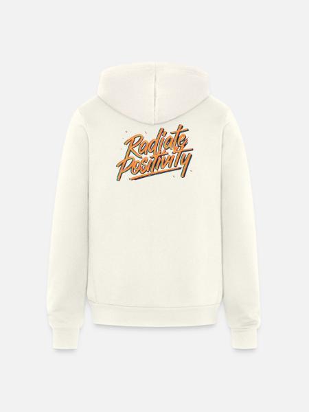 Radiate Positivity - Unisex Full Zip Hoodie - vintage white