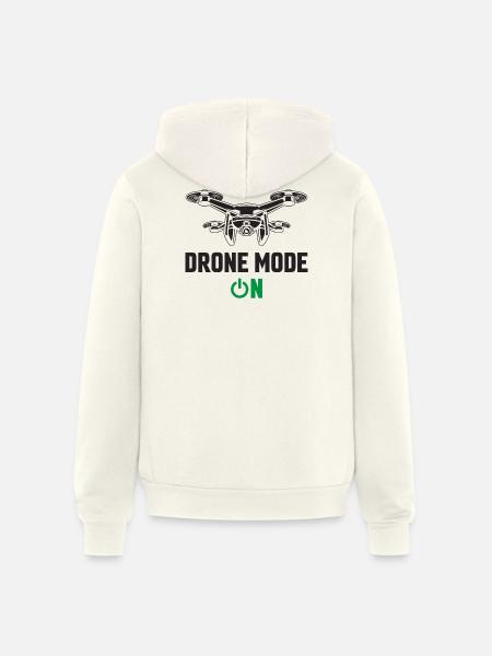 Drone Mode: On - Unisex Full Zip Hoodie - vintage white