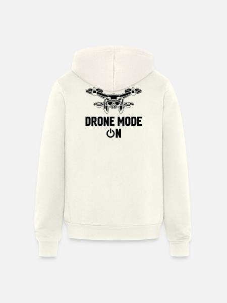 Drone Mode: On - Unisex Full Zip Hoodie - vintage white