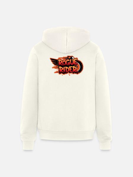 Rogue Rider Moto Logo - Unisex Full Zip Hoodie - vintage white