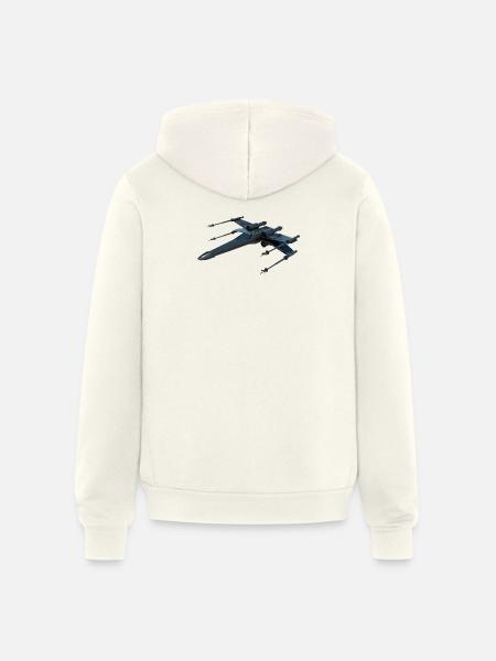 Stealth Fighter Jet Design - Unisex Full Zip Hoodie - vintage white