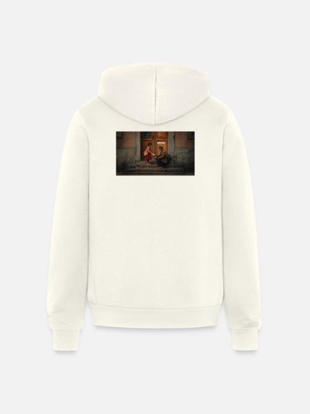 Stairs Exchange Quiet Kindness - Unisex Full Zip Hoodie - vintage white