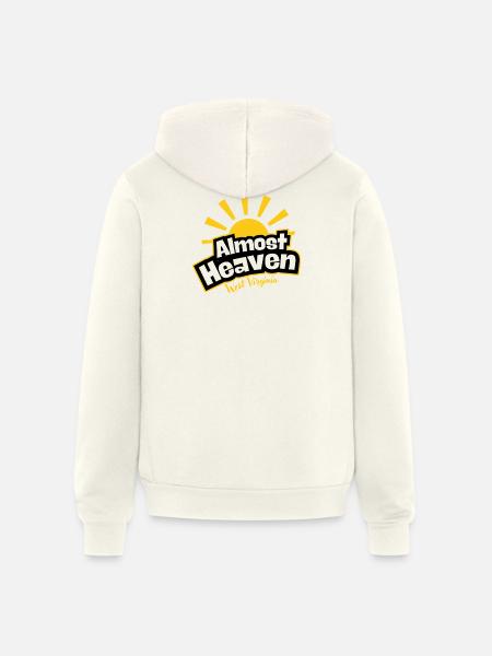 West Virginia Sunburst Emblem - Unisex Full Zip Hoodie - vintage white