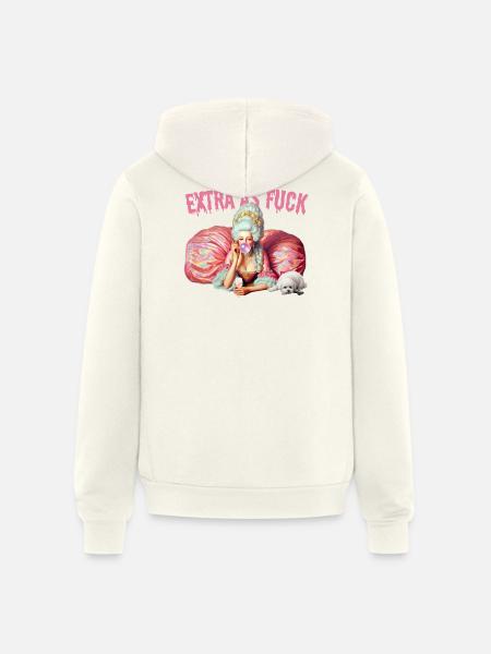 Rococo Bubblegum Queen - Unisex Full Zip Hoodie - vintage white