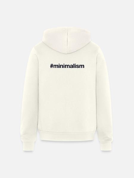 MINIMALISM - Unisex Full Zip Hoodie - vintage white