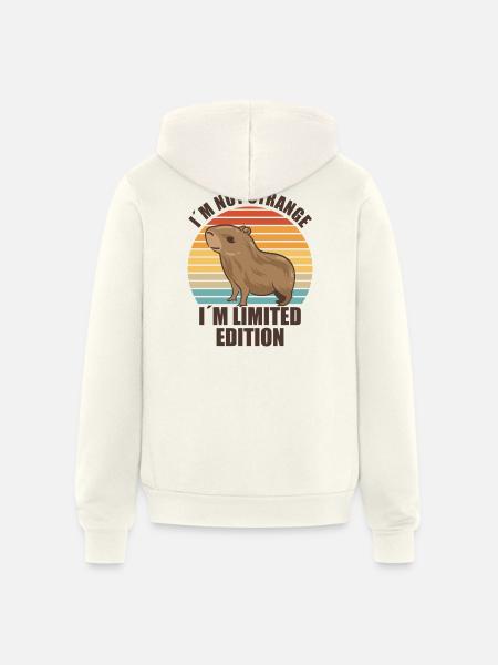 Capybara zoo animal design - Unisex Full Zip Hoodie - vintage white