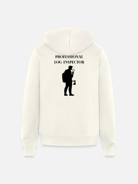 Busker Silhouette with Microphone - Unisex Full Zip Hoodie - vintage white
