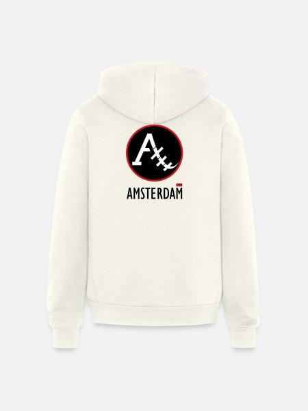 Amsterdam City - Unisex Full Zip Hoodie - vintage white