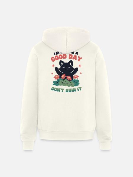 I'm Having a Good Day - Unisex Full Zip Hoodie - vintage white