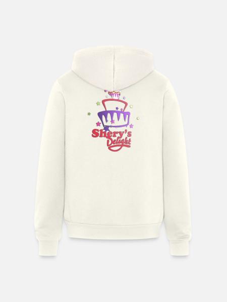Shery's Delight Bakery Cupcake Flair - Unisex Full Zip Hoodie - vintage white