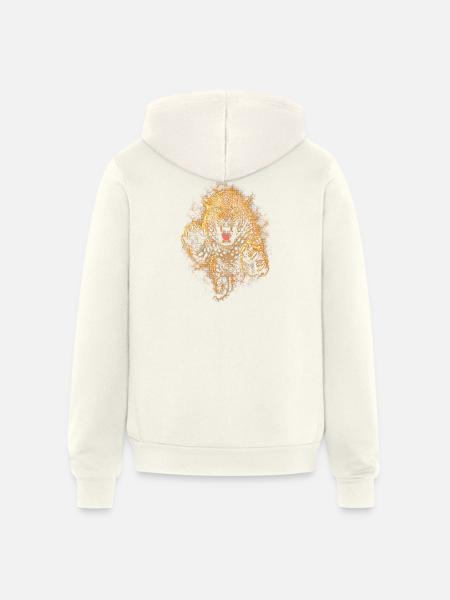 Blazing Jaguar Roar - Unisex Full Zip Hoodie - vintage white