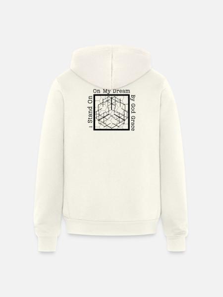 On My Dream Fractal Web - Unisex Full Zip Hoodie - vintage white