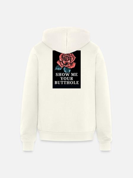 Rose Bold Text Statement - Unisex Full Zip Hoodie - vintage white