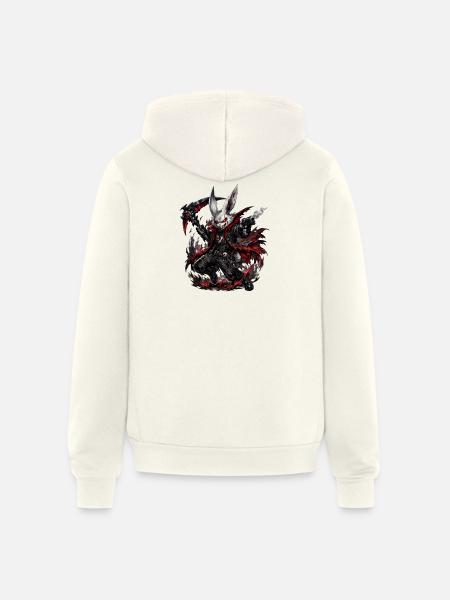 Nightshade Rabbit Gunslinger - Unisex Full Zip Hoodie - vintage white
