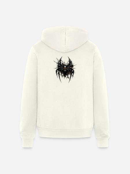Inferno Spider Emblem - Unisex Full Zip Hoodie - vintage white